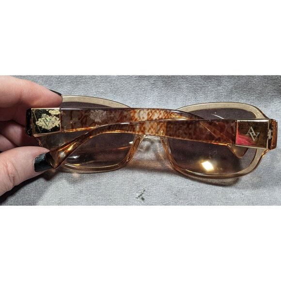 Adrienne Vittadini Translucent Speckled Tan Sunglasses - Picture 3 of 6